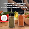 eispap 4Pcs 4oz Glass Spice Jars with Shaker Lids, Spice