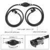BARTOO Marine Boat Fuel Line Assembly, 5/16'' 8mm Nylon Braided