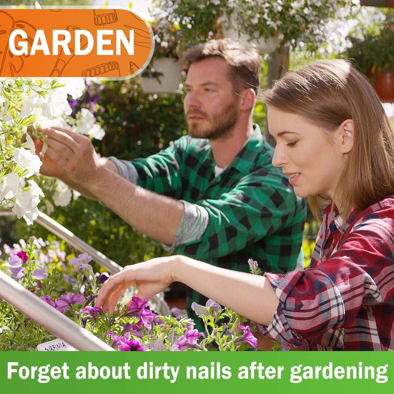 Konex Non-Slip Wooden Two-sided Hand and Nail Brush. Fingernail Brush