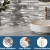 Yipscazo 20 Sheets Peel and Stick Stone Metal Backsplash, PVC