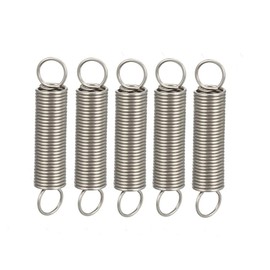 sourcing map Extended Tension Spring Wire Diameter 0.02", OD 0.2", Free Length 0.98" Stainless Steel Small Dual Hook Tension Spring for Machinery Construction Industrial 5pcs