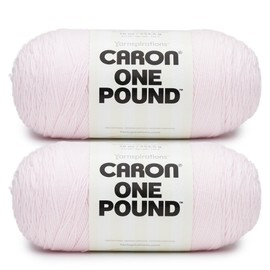 Caron ONE POUND PINK Yarn - 2 Pack of 453g/16 oz - 100% Acrylic - #4 Worsted (Medium) - 812 Yards - Knitting/Crochet
