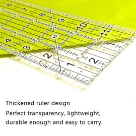 VPVPV Sewing Ruler,5 Piece Quilting Rulers,3 x17 Inch,1.5 x17 Inch,3 x12 Inch,1.5 x10 Inch,1 x6 Inch,Acrylic Ruler,Cutting Ruler with Non-Slip Rings