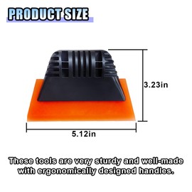 Small Squeegee, PPF Window Tint Squeegee, Rubber Non-Slip Handle Tint Squeegee, Multifunctional Wrap Scraper for Window Cleaning, Shower Glass Door, Car Windshield (Orange)