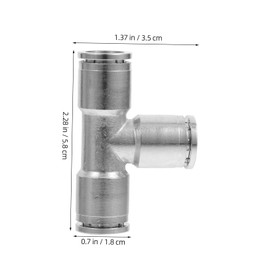 BUGUUYO 2pcs Quick Connect Air Hose Fittings Tee Connector for Air Hose Systems Leak Pneumatic Design for Efficient