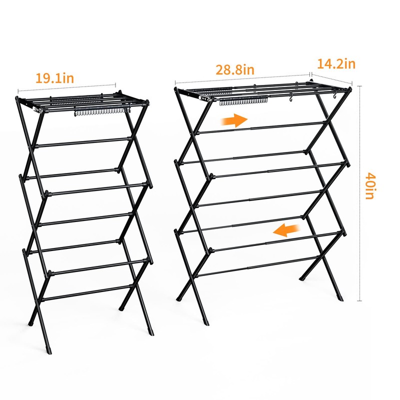 KeingGcopr Clothes Drying Rack Household Indoor, Foldable Drying Rack Clothing