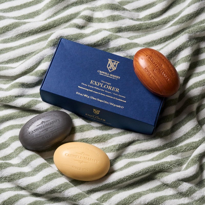 Caswell-Massey Men’s Bar Soap Gift Set - 2571, Woodgrain &