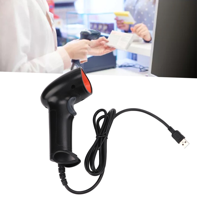 1D Handheld Barcode Scanner Image Bar Code Reader USB Wired