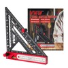 6-in-1 Carpenter Square 7 inch (1/8" Precision) Rafter Square Multi-Purpose