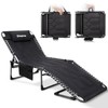 KingCamp Oversized Lounge Chair, Folding Portable Adjustable 5-Position Tanning Chairs