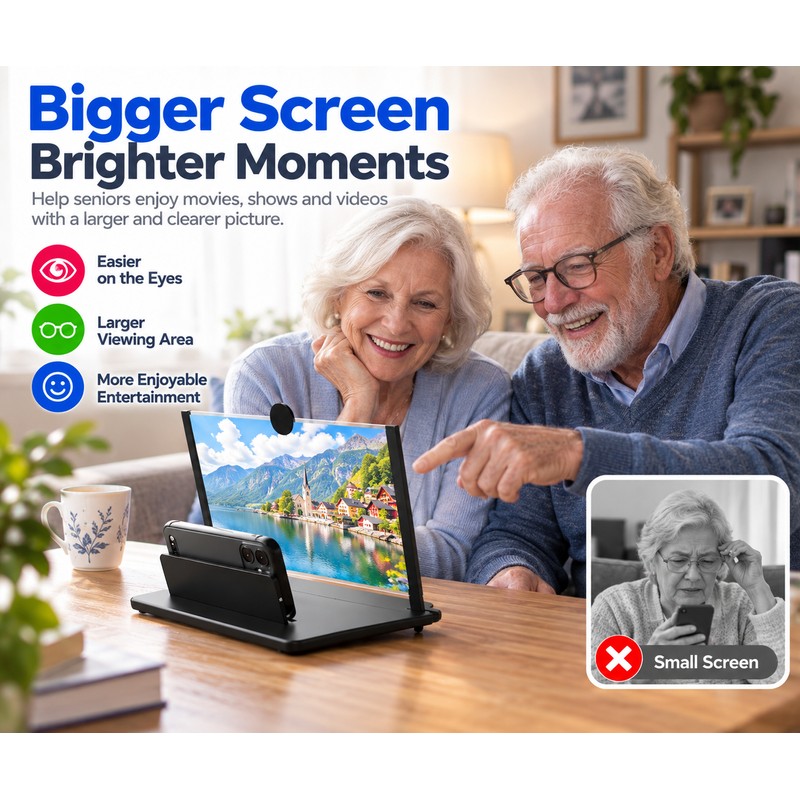 12 Inch Phone Screen Magnifier for Video Viewing – Portable