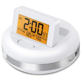 ADESSO MY-106 Alarm Clock, Vibration, Digital, Vibrating Crash, Double Alarm, Backlight, Snooze Function, White