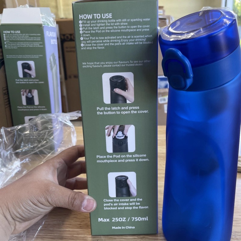 Flavour Bottle With Ring And Wrist strap Blue