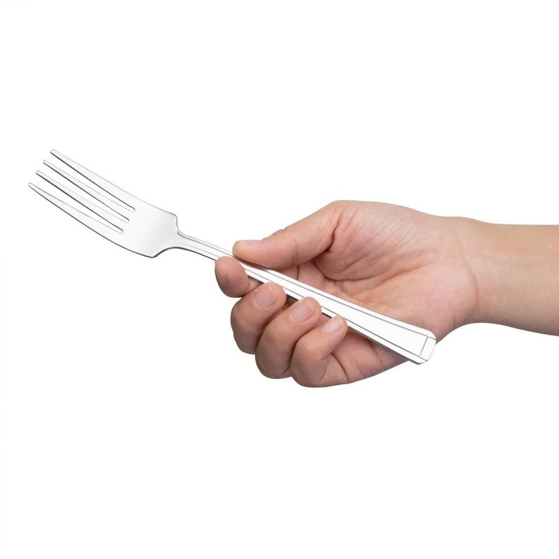 Olympia Harley Stainless Steel Table Forks (Pack of 12), Silver,