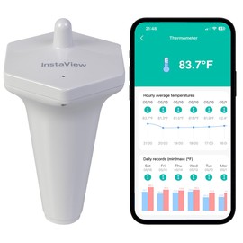 Pool Thermometer Floating Easy Read with Phone App – App Alerts, Accurate Long-Range 1K ft WiFi Wireless Digital Swimming Pool Water Thermometer for Indoor Outdoor Pools, Hot Tubs, Aquarium and Fridge