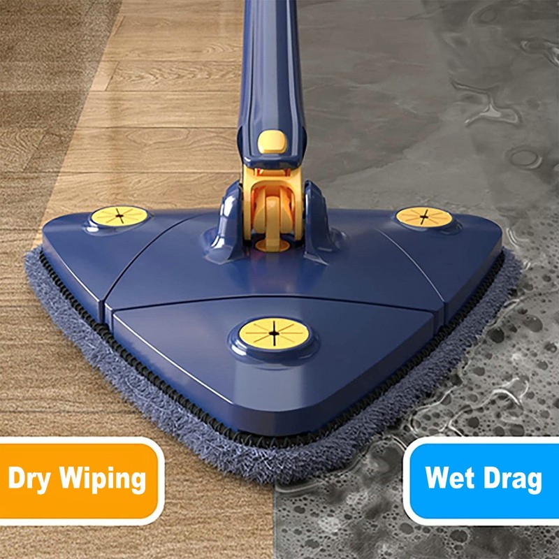 CraftinAround 360 Rotatable Adjustable Cleaning Mop Extendable Triangle Mop with