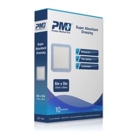 Premier PMP Super Absorbent Dressing 6"x8" (Box of 10)