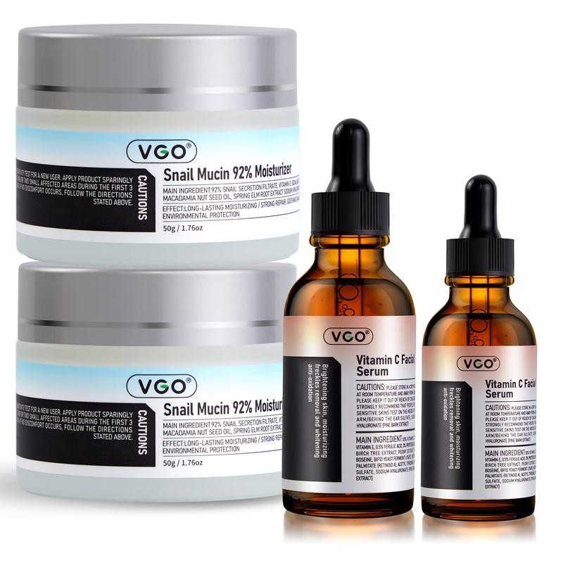 VGO Vitamin C Serum Moisturizer & Facial Cleanser Set -