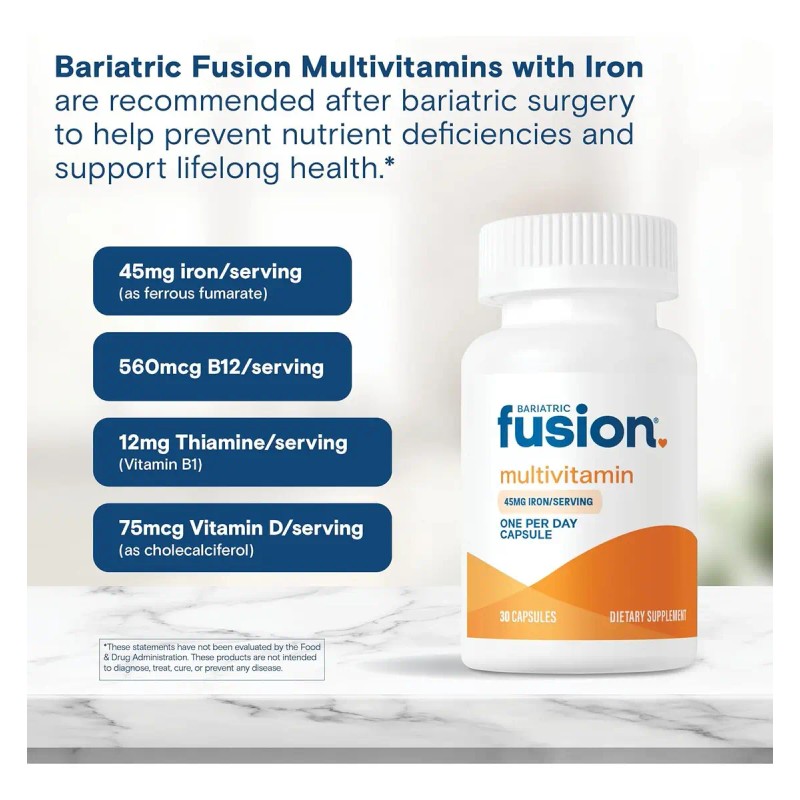 Bariatric Fusion Multivitaminas Postbariátricas Hierro B12 Cápsulas