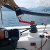 MOTIVEX Segelhandschuhe Rückseite Elasthan alle Finger kurz, Blaugrau, L