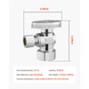 VEVOR 10-Pack Angle Stop Valve, 1/4 Turn Water Shut Off