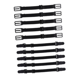 IWOWHERO 10 Pcs Adjustable Elastic Mask Extenders Flexible Ear Straps for Comfort Non Slip Design for Masks Hats and Bras to Adjustable Black