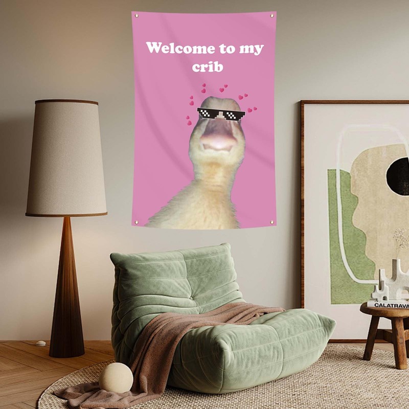 Welcome to My Crib Flag Hip Hop Sunglasses Dizzy Duck