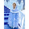 PURFEEL Girls Luxurious Velvet Snowflake Cape Kids Princess Hooded Cloak
