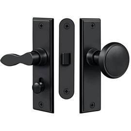 Deltana SDML334U19 Storm Door Latch; Square; Mortise Lock; Black Finish