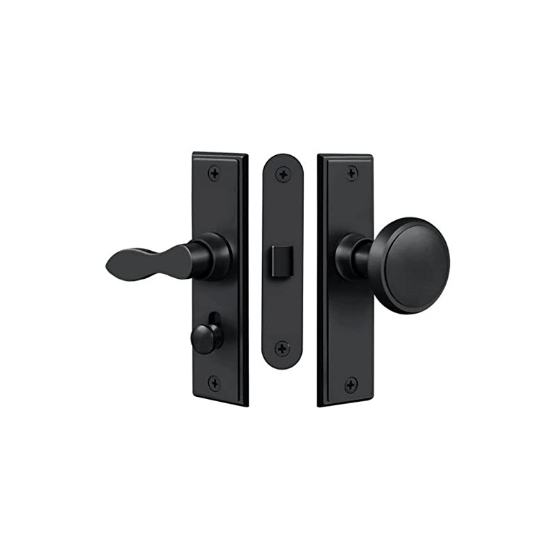 Deltana SDML334U19 Storm Door Latch; Square; Mortise Lock; Black Finish