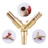 KOMUNJ 1 Piece Y 3 Way Hose Connector, Brass Ball