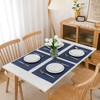 AOKSUNOVA Placemats Fabric Dark Blue Set of 4 Place Mats