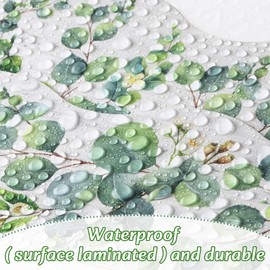 Eucalyptus Border Bulletin Board Classroom Boho Bulletin Wall Decor Trim Border Decor Wall Decals Border Tropical Leaves Greenery Wall Decoration (Vintage Style, 59ft)