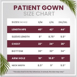 NY Threads NY Threads Women's Hospital Gown Soft and Stylish Patient Gown, Small-Medium, Burgundy