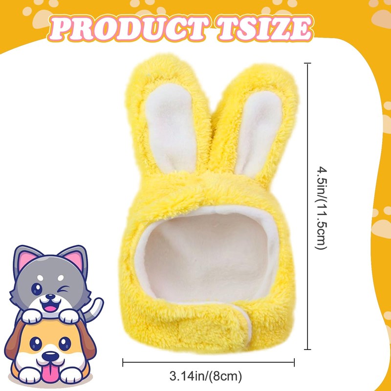 Funmo Pack of 2 Pet Rabbit Ear Hat Cat Dog