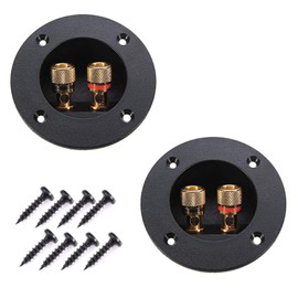 XYRSTOLR 2Pcs Speaker Box Terminal Cup 3 Inch 2-Way Spring Loaded Jacks Speaker Wire Connector Binding Post Cup Connector Subwoofer Plug