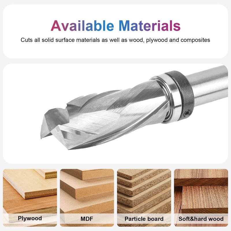 SpeTool Top Bearing Compression Flush Trim Router Bit 1/2" Shank