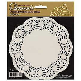 Premium White Lace Paper Round Table Doily - 6", 24 Pieces - Perfect Table Decor for Elegant Events and Home Decor