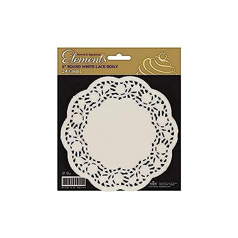 Premium White Lace Paper Round Table Doily - 6", 24