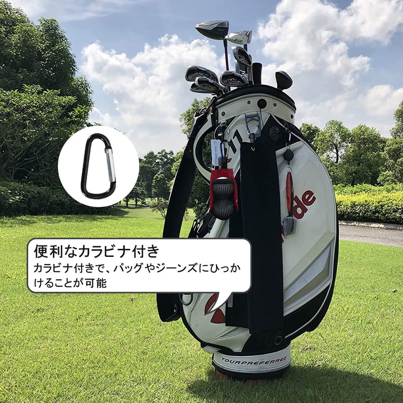 Sitengle Golf Ball Case for 2 with Carabiner Golf Tee