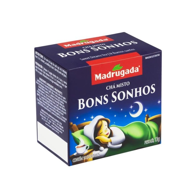 Cha Madrugada Bons Sonhos Sweet Dreams 6 Pack Brazilian Tea