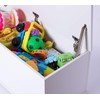 Basicwise Wooden Storage Organizing Toy Box, White