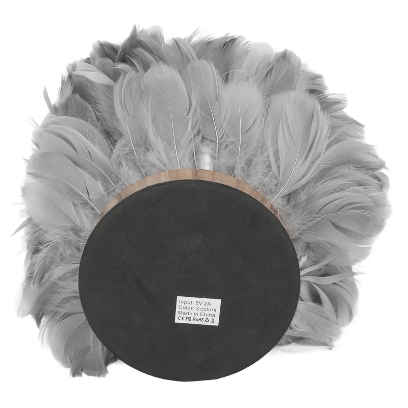Feather Table Lamp Stepless Dimming USB Charging Touch Control LED