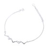 S925 Sterling Silver Heartbeat Wave Bracelet Geometric Wave Bling Fine