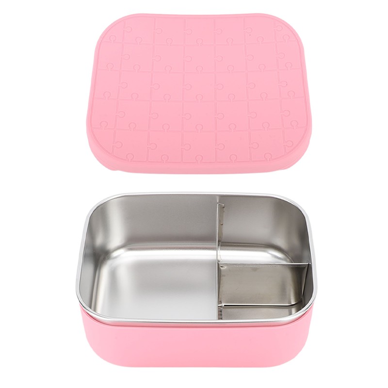 Lunch Box 3 Compartments Leakage Proof 304 Stainless Steel Bento
