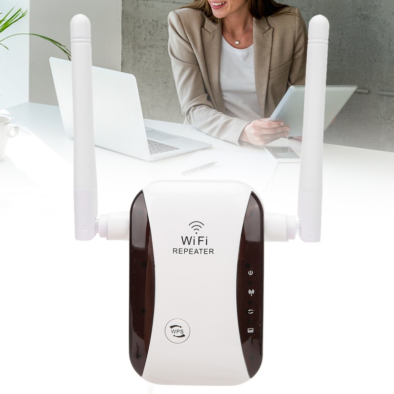 WiFi Range Extender 300mbps 2 Antennas Wireless Signal Repeater Amplifier