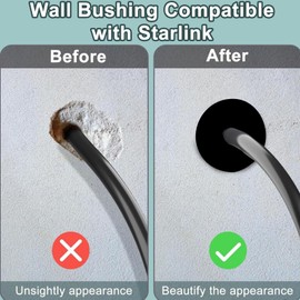 4PCS Cable Grommet Kit, 1 Inch Rubber Cable Wall Pass Through Grommet Sturdy Cable Grommets for Home and Outdoors (Black)