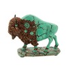 The Bridge Collection Turquoise Inspired Buffalo Figurine - Western Decor
