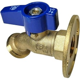 5) 1/2" Female Hose Bibb No kink w. Nail Flange, Garden Valve, Brass Fast Supply