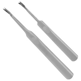 FELTECHELECTR 2pcs Stainless Steel Leather Groover Tool Durable Grooving Edge Beveling Hand Tool for Leather Crafting User-friendly Portable Design